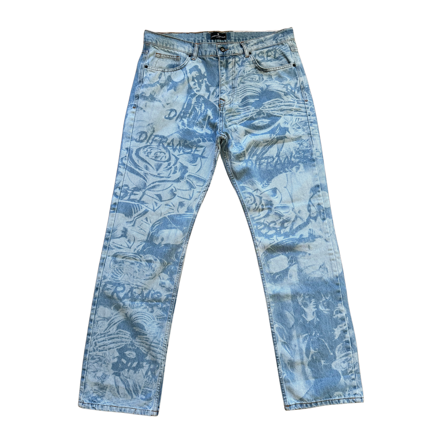 Lazered Denim - Light Blue