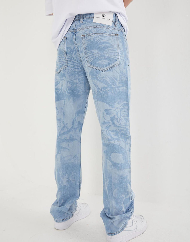 Lazered Denim - Light Blue