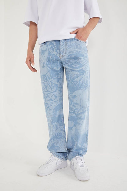 Lazered Denim - Light Blue